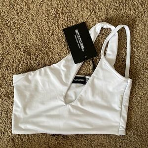 White crop top